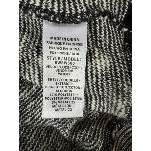 Starry Splendid Womens Sweater Large Cotton & Polyester Black/White Knit - Picture 7 of 16